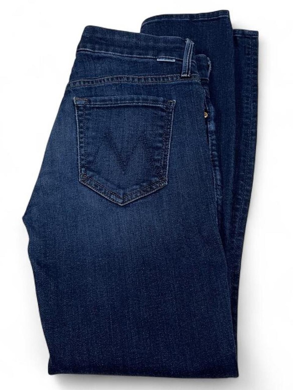 Mother The Looker Crop Ink & Paper Blue Jeans Women’s Size 25/W27 L27 Low Rise